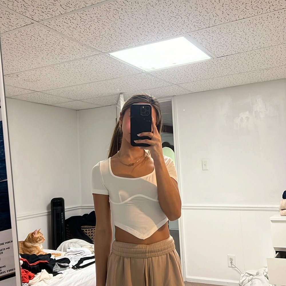 White Crop Top